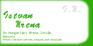 istvan mrena business card